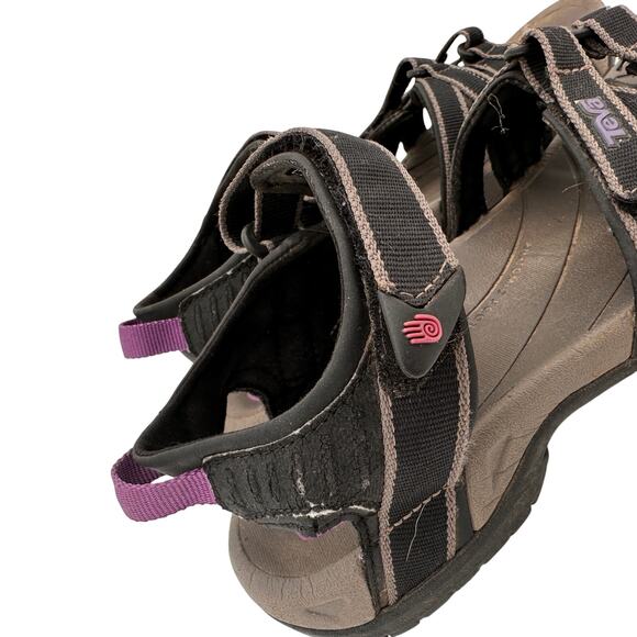 Teva Women's Tirra Black & Purple Sandals Size 7 - Picture 9 of 9